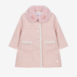 Patachou Girls Pale Pink Tweed Jacket | Casa Childrenswear