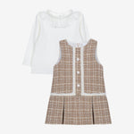 Patachou Infant Girls Light Brown Tweed Set | Casa Childrenswear
