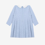 Patachou Infant Girls Blue Dress with Embroidered Collar | Casa Childrenswear