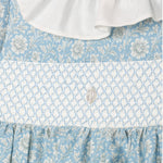 Patachou Infant Girls Blue Dress with Floral Print | Casa Childrenswear