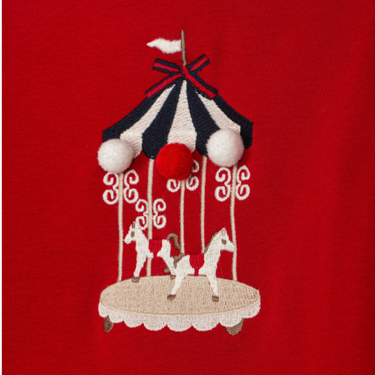 Patachou Infant Girls Red Set with Carousel | Casa Childrenswear