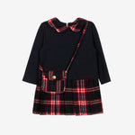 Patachou Girls Navy Dress with Small Bag | Casa Childrenswear