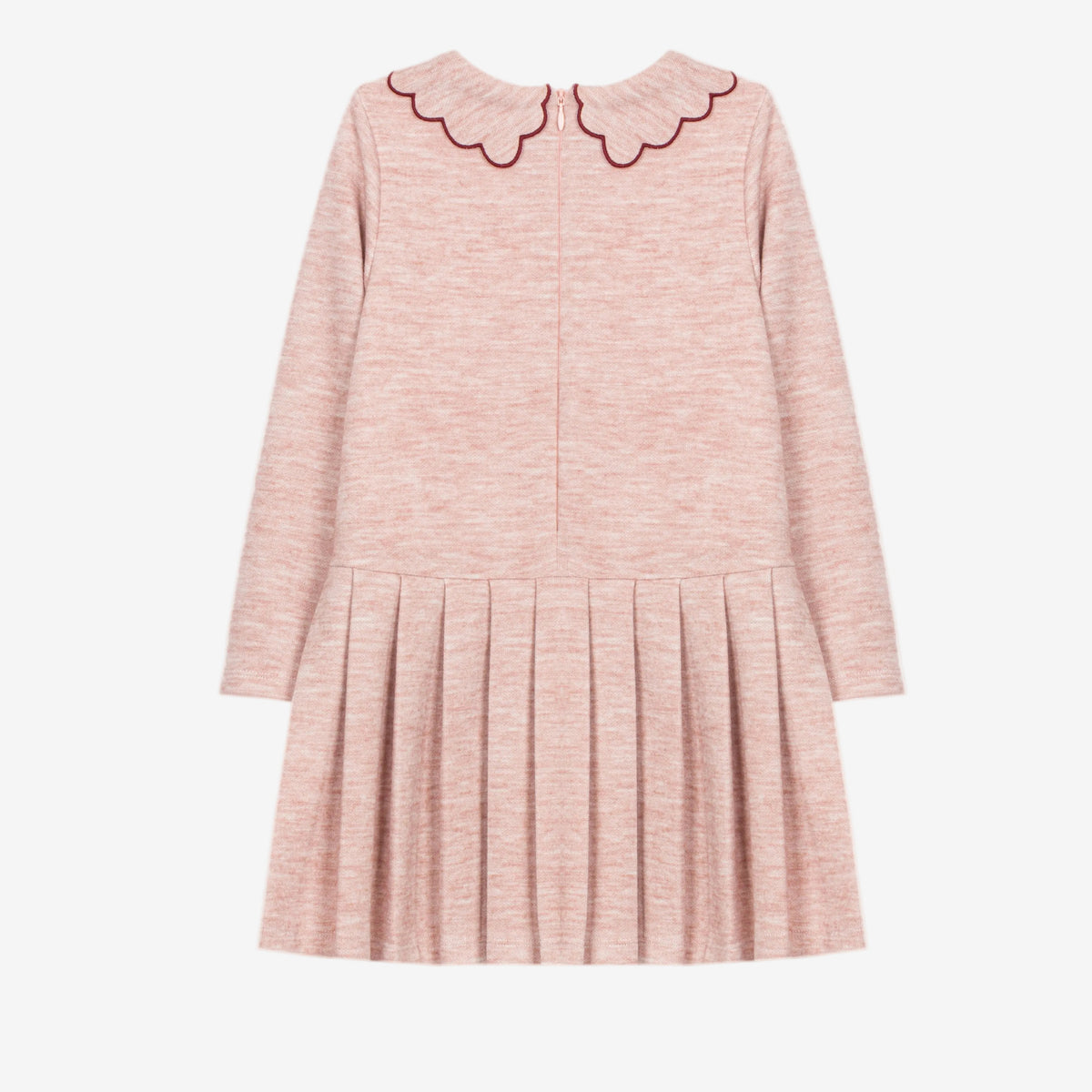 Patachou Girls Pink Dress Embroidered Collar | Casa Childrenswear