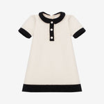 Patachou Girls Ivory Dress with Black Detail | Casa Childrenswear