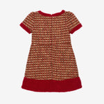 Patachou Girls Burgundy Tweed Dress with Details | Casa Childrenswear