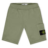 Stone Island Green Logo Sweat Shorts | Casa Childrenswear