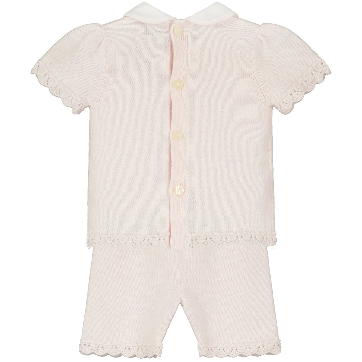 Felicity Knitted Bunny Baby Girls Set - Pale Pink