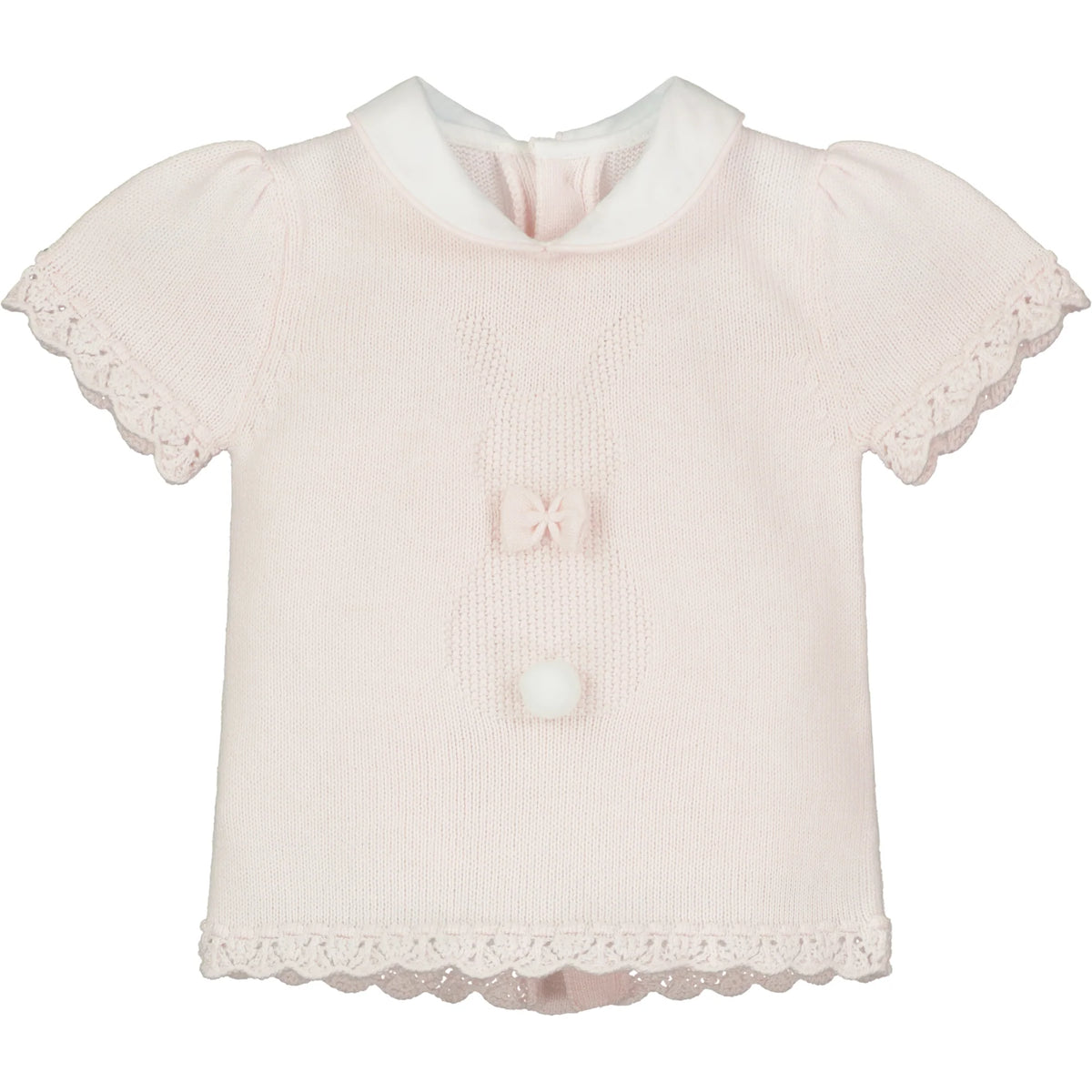 Felicity Knitted Bunny Baby Girls Set - Pale Pink