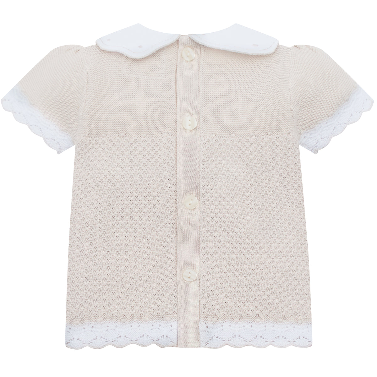 Emile et Rose Laura Stone Knitted 2 Piece Top and Short Set | Casa Childrenswear