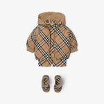Burberry Baby Beige Check Puffer | Casa Childrenswear