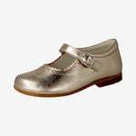 Andanines Champagne Mary Jane Leather Sole | Casa Childrenswear