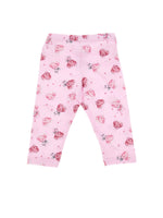 Pink Flower Heart Leggings