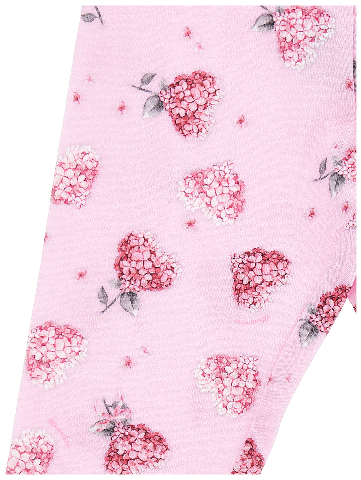 Pink Flower Heart Leggings