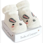 Doudou et Compagnie Newborn Socks "Little Ears" White | Casa Childrenswear