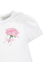 Girls Pink Rose Jersey Dress
