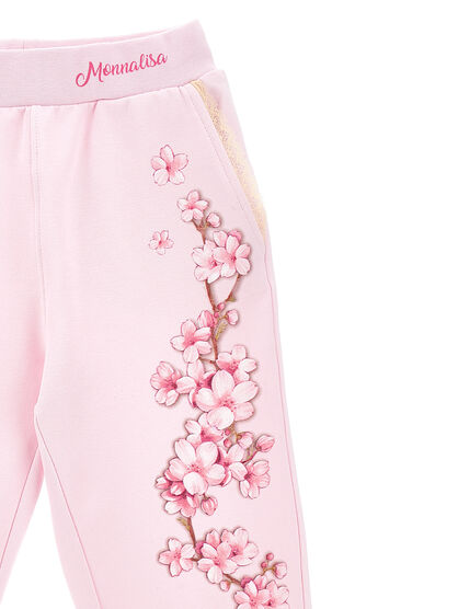 Girls Jogger with Flower Print