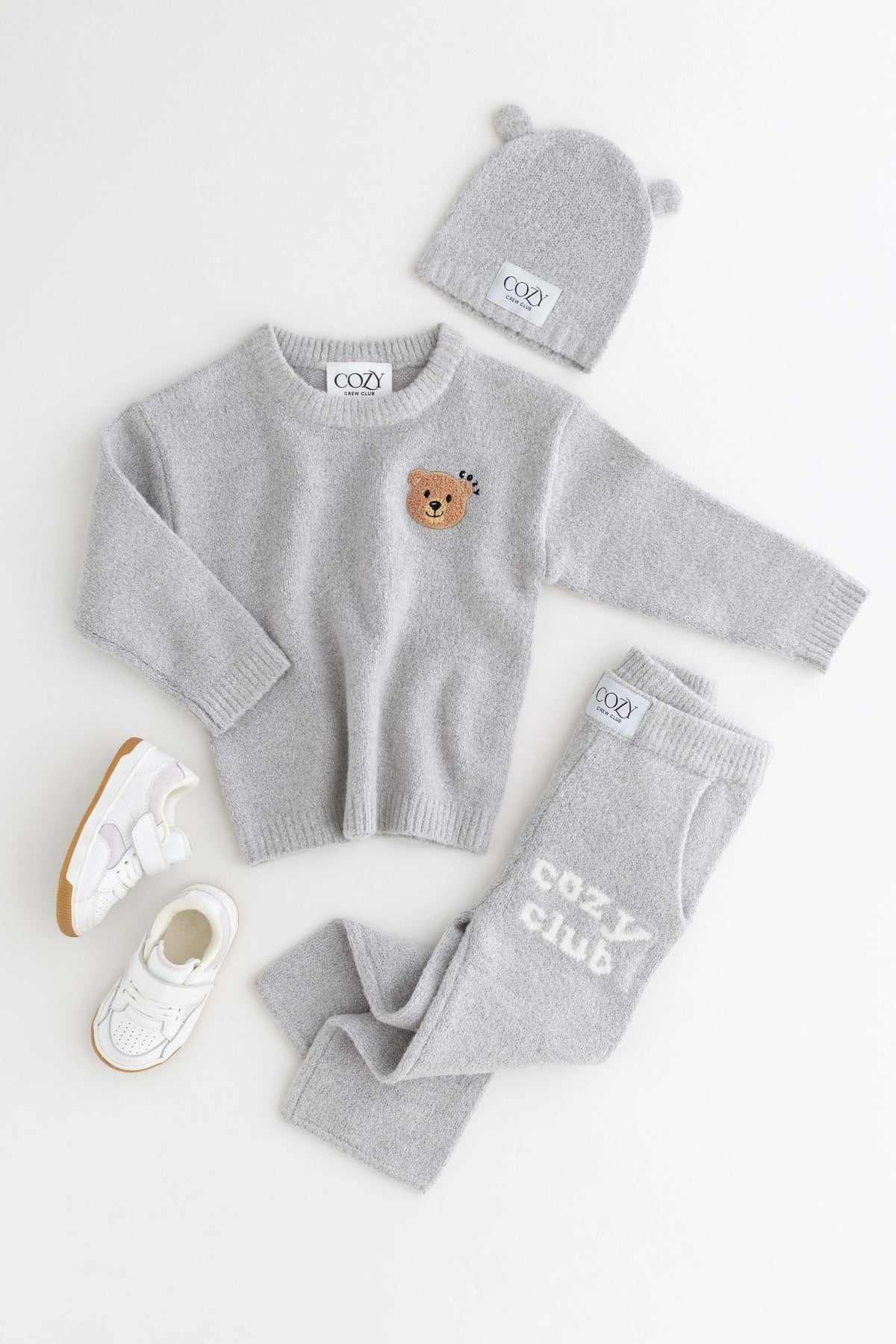 The Cozy Cub Grey Knit Set | Casa Childrenswear
