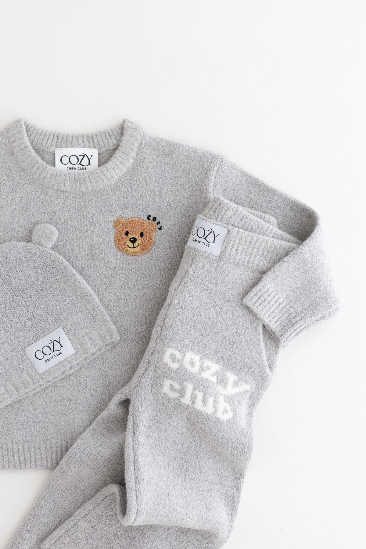 The Cozy Cub Grey Knit Set | Casa Childrenswear