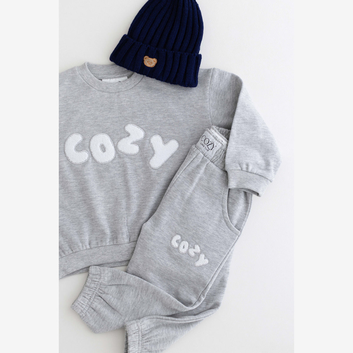 COZY Little Lounger Marl Grey Tracksuit