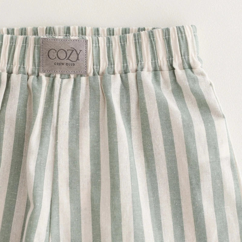 Cozy Striped Sage Pants