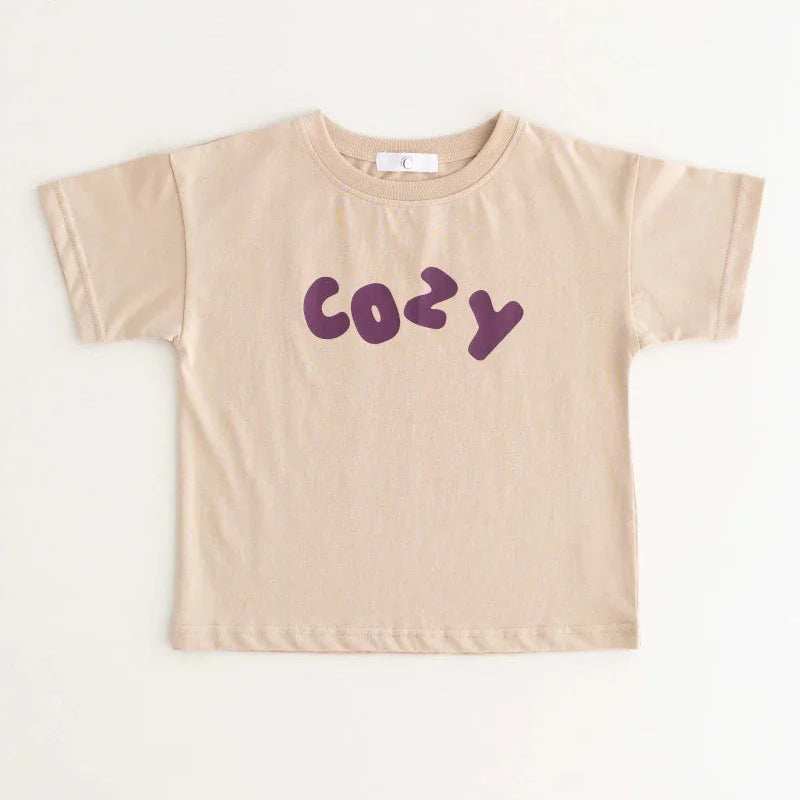 Cozy Beige Graphic Tee