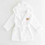 Cozy White Bear Hooded Dressing Gown