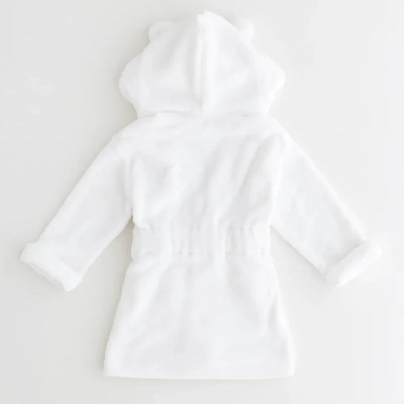 Cozy White Bear Hooded Dressing Gown