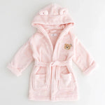 Cozy Pink Bear Hooded Dressing Gown