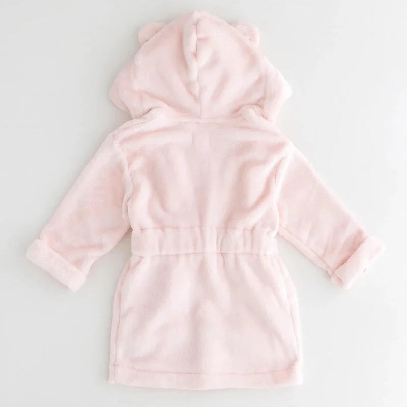 Cozy Pink Bear Hooded Dressing Gown
