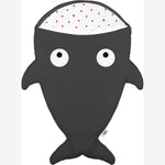 Baby Bites Shark Footmuff Grey Strawberry Inner | Casa Childrenswear
