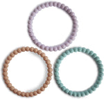Mushie Pearl Teether Bracelet 3-Pack Lilac | Casa Childrenswear