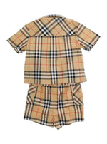 Burberry Baby Boys Check Shirt and Short Set | Casa Childrenswear