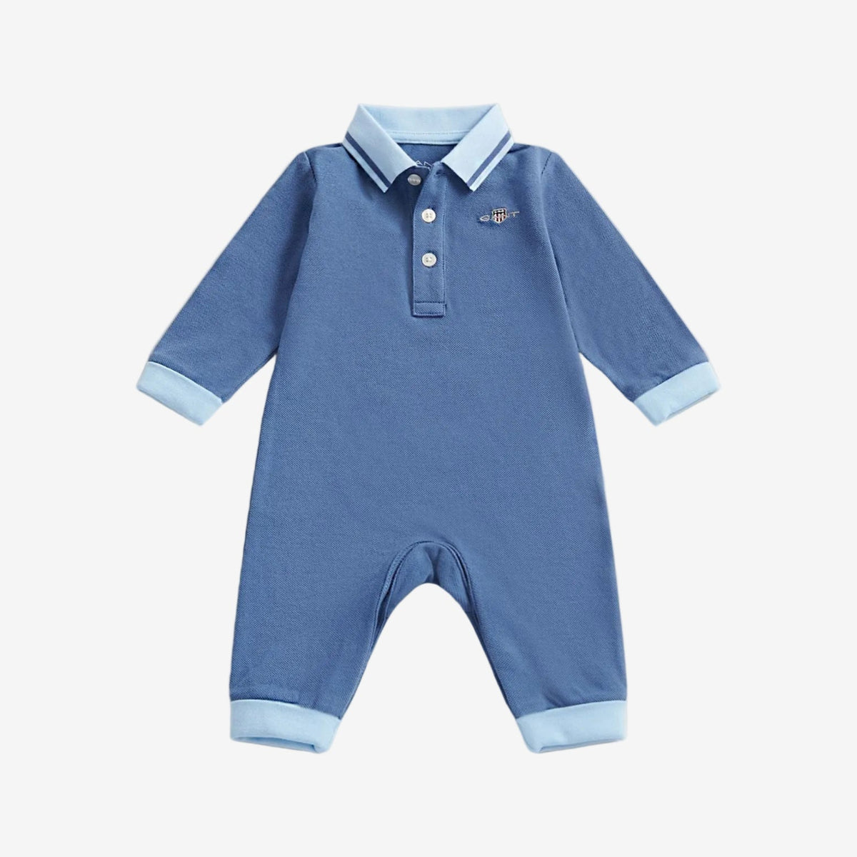 Gant Baby Boys Blue Polo Romper | Casa Childrenswear