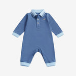 Gant Baby Boys Blue Polo Romper | Casa Childrenswear