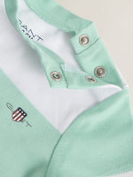 Gant Baby Boys Green Striped Short Sleeve Romper | Casa Childrenswear