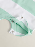 Gant Baby Boys Green Striped Short Sleeve Romper | Casa Childrenswear