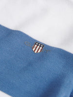 Gant Baby Boys Blue Striped Short Sleeve Romper | Casa Childrenswear