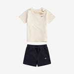 Gant Boys Cream Shield T-Shirt and Short Set | Casa Childrenswear
