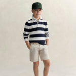 Boys Navy Long Sleeve Rugby