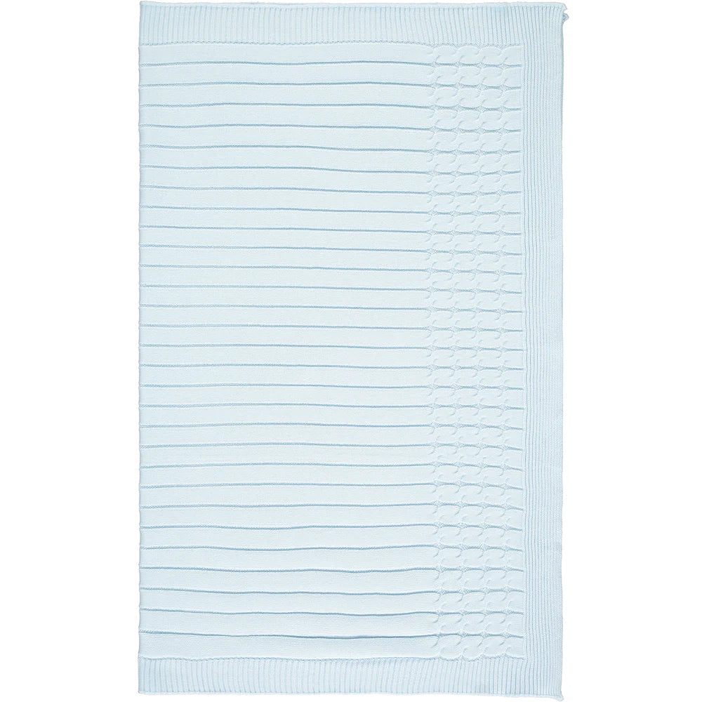 Emile et Rose Gino Blue Knit Blanket | Casa Childrenswear