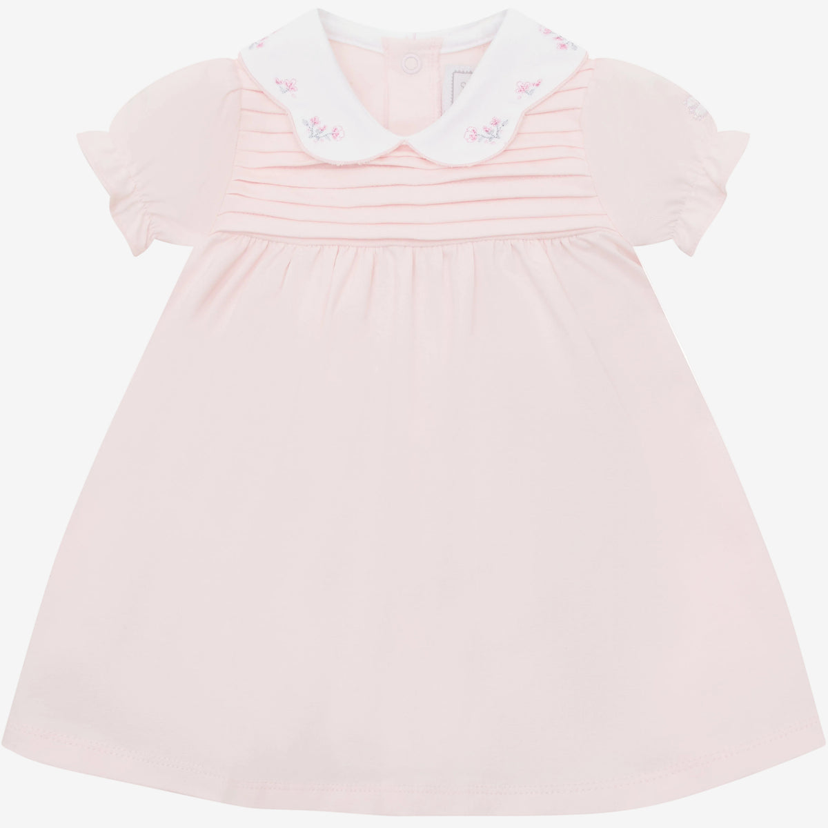 Emile et Rose Lucia Pink Dress with Floral Collar | Casa Childrenswear