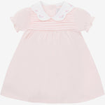 Emile et Rose Lucia Pink Dress with Floral Collar | Casa Childrenswear
