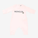 Moncler Enfant Baby Girls Pink Logo Romper | Casa Childrenswear