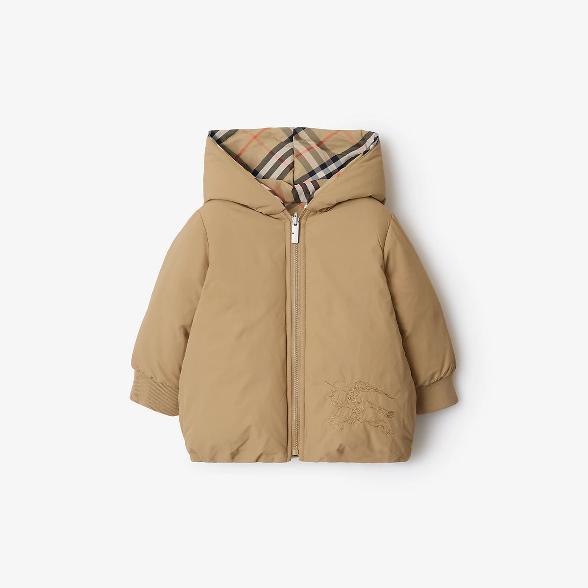 Burberry Baby Beige Check Puffer | Casa Childrenswear