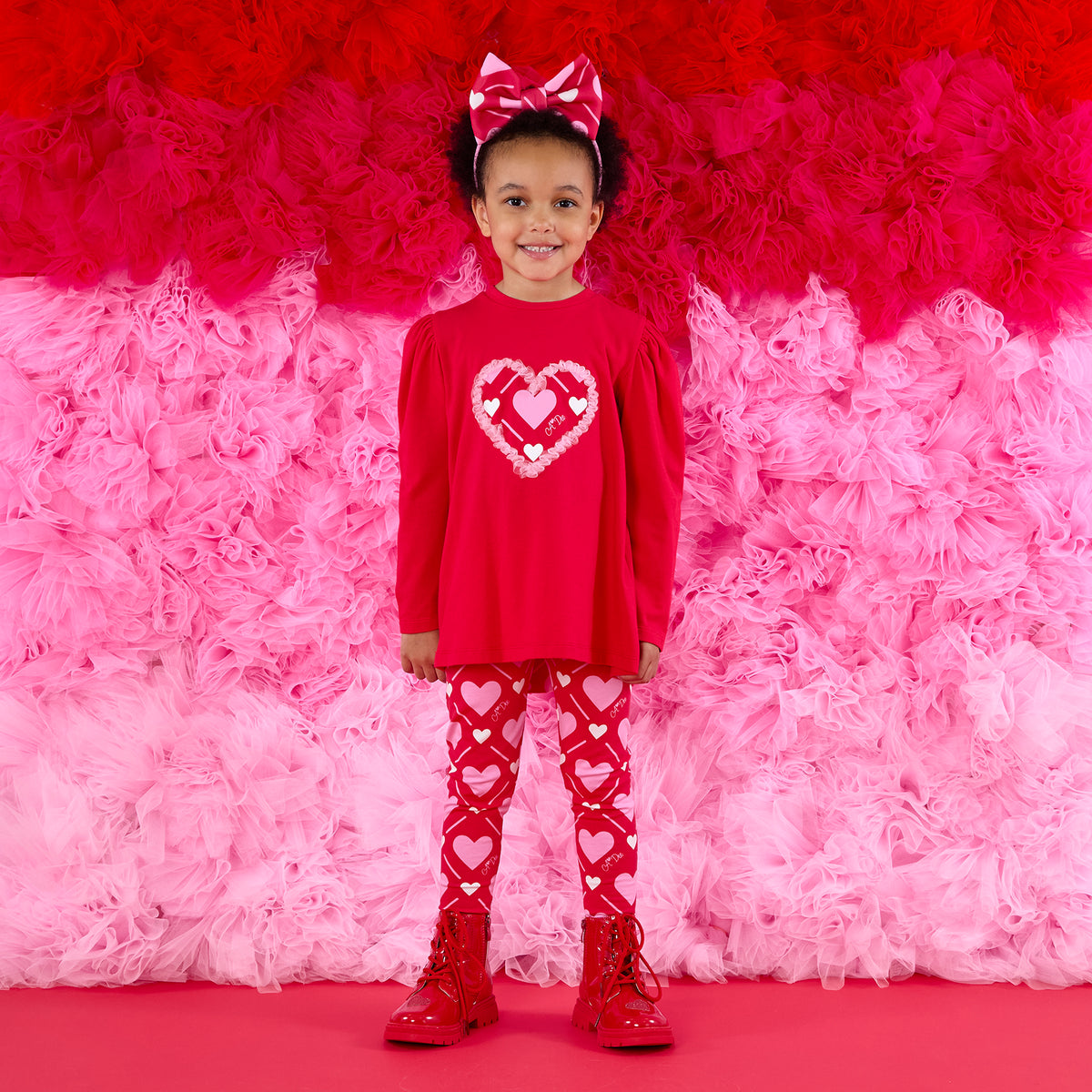 Lola Red Heart Print Legging Set
