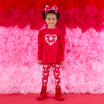 Lola Red Heart Print Legging Set