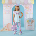 A Dee Scarlett Ice Cream Print Legging Set | Casa Childrenswear