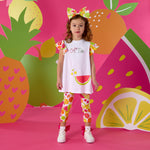 A Dee True Tutti Frutti Print Handbag Legging Set | Casa Childrenswear