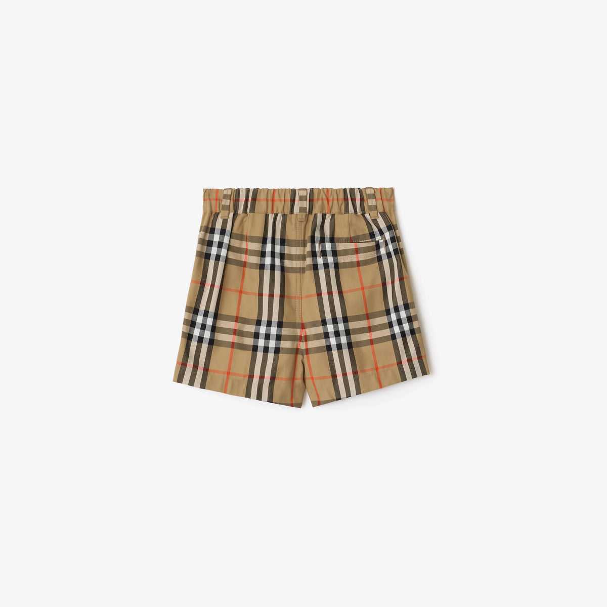 Baby Boys Beige Check Shorts