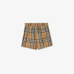 Baby Boys Beige Check Shorts